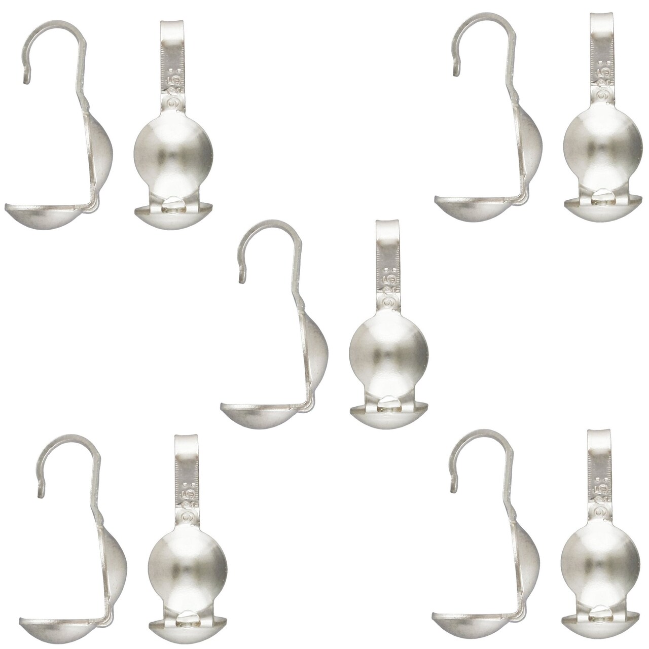 JewelrySupply Clam Shell Bead Tip .925 Sterling Silver (Package of 10)